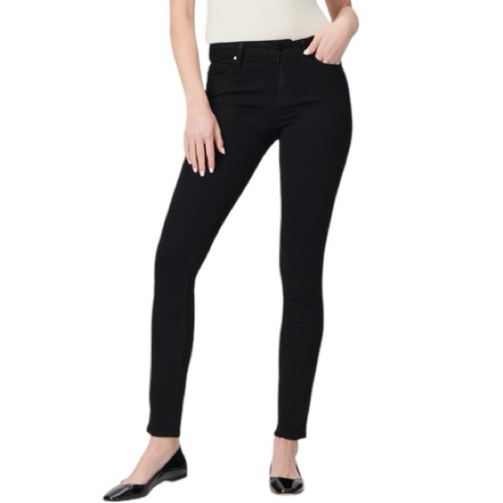 Paige Verdugo Ultra Skinny Jeans in black overdye size 28